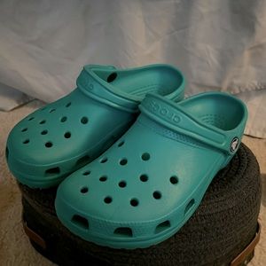 Turquoise Crocs